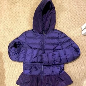 ADD DOWN PURPLE JACKET WITH PEPLUM